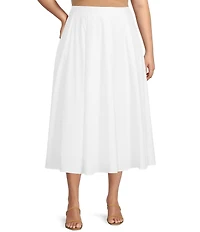 Lucy Paris Plus Size Junia Pleated Midi Skirt