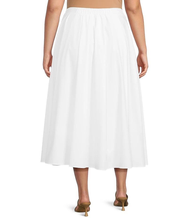 Lucy Paris Plus Size Junia Pleated Midi Skirt