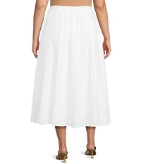 Lucy Paris Plus Size Junia Pleated Midi Skirt