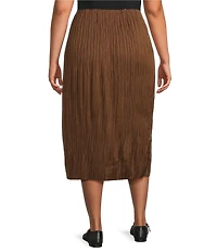 Lucy Paris Plus Size Lalisa Crinkled Midi Skirt