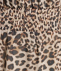 Lucy Paris Plus Size Leopard Print Long Sleeve Midi Dress