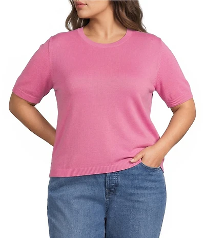 Lucy Paris Plus Size Maci Scoop Neck Short Sleeve Top