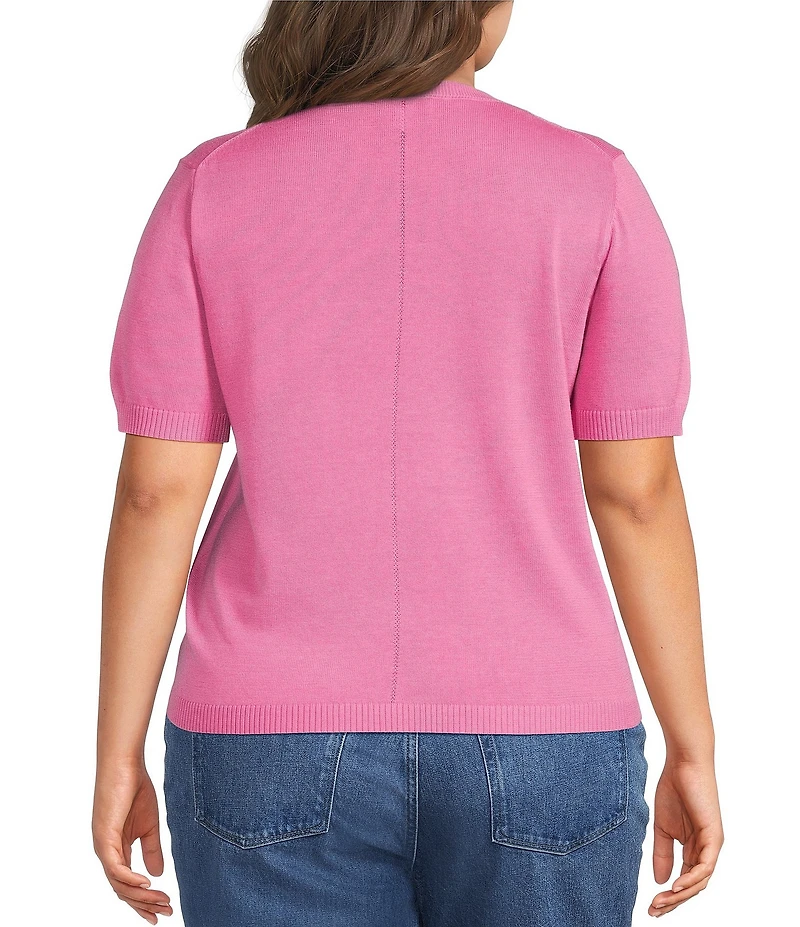 Lucy Paris Plus Size Maci Scoop Neck Short Sleeve Top