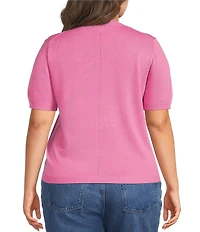 Lucy Paris Plus Size Maci Scoop Neck Short Sleeve Top
