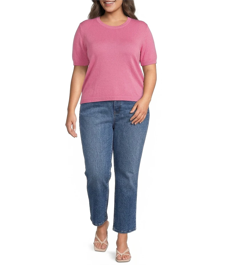 Lucy Paris Plus Size Maci Scoop Neck Short Sleeve Top