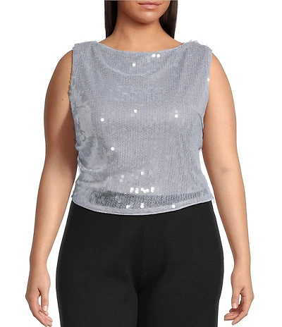 Lucy Paris Plus Size Michelle Sequin Midi Top
