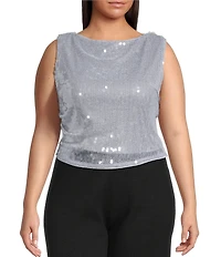 Lucy Paris Plus Size Michelle Sequin Midi Top