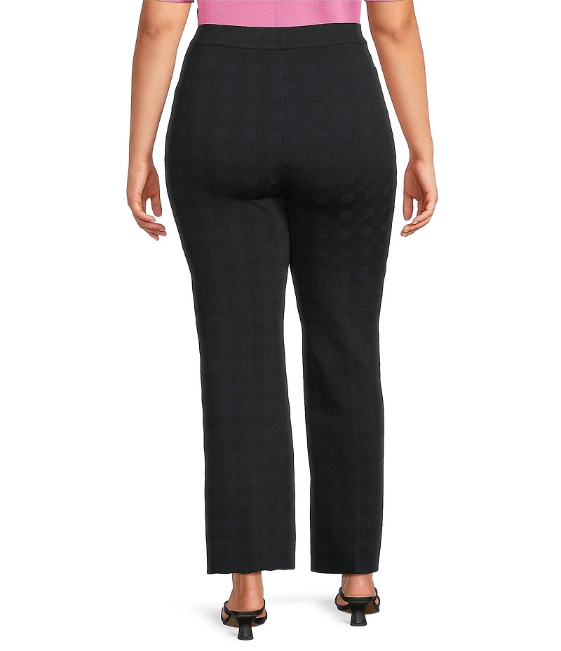 Lucy Paris Plus Size Monette High Rise Straight Leg Ankle Pants