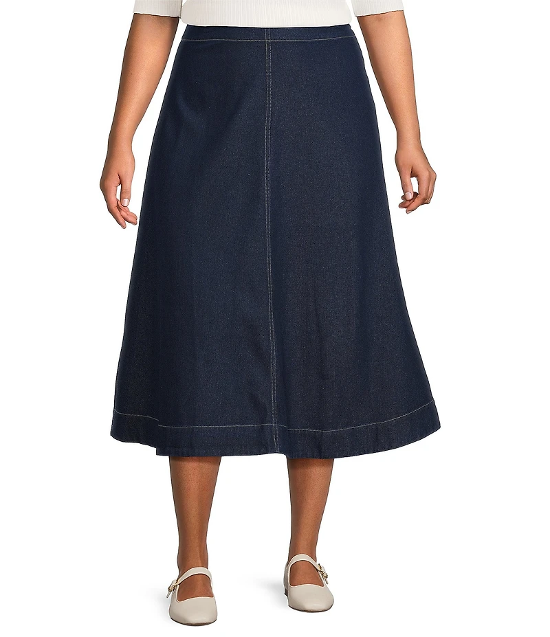 Lucy Paris Plus Size Nula Denim Skirt