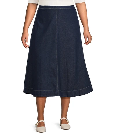 Lucy Paris Plus Size Nula Denim Skirt