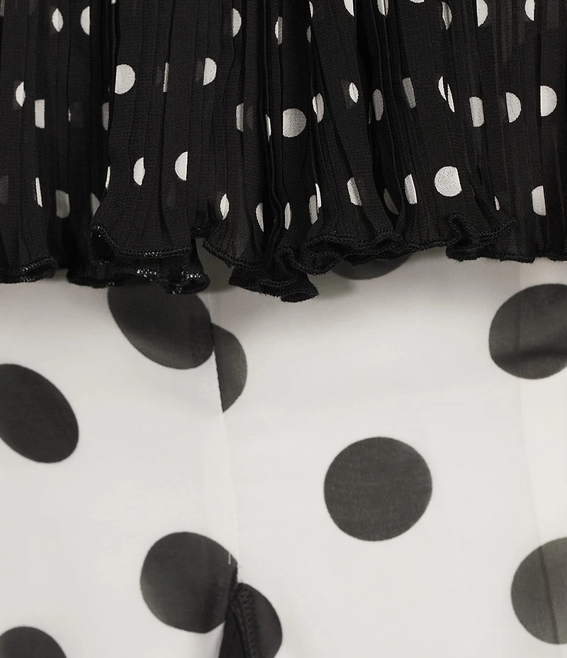 Lucy Paris Plus Size Nutini Polka Dot Off-the-Shoulder A-Line Mini Dress