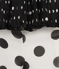 Lucy Paris Plus Size Nutini Polka Dot Off-the-Shoulder A-Line Mini Dress