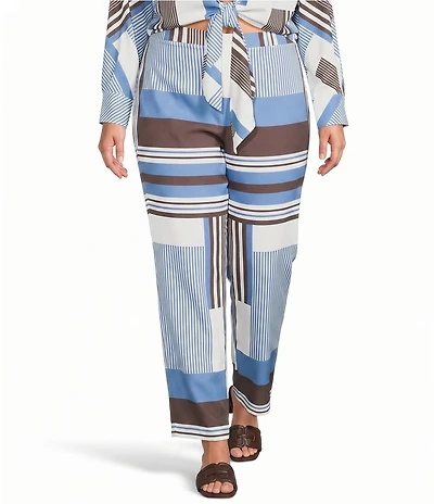 Lucy Paris Plus Size Rue Striped Coordinating Pants
