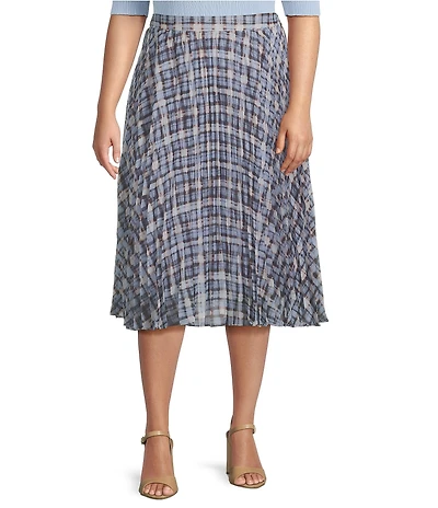 Lucy Paris Plus Size Talia Pleated Midi Skirt