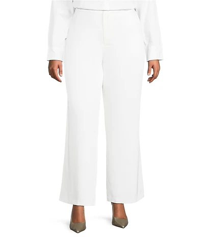 Lucy Paris Plus Size Valli Wide Leg Flat Front Pants
