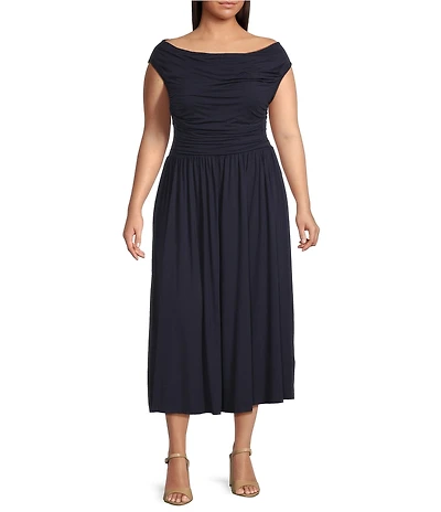 Lucy Paris Plus Sleeveless Larson Knit Midi Dress