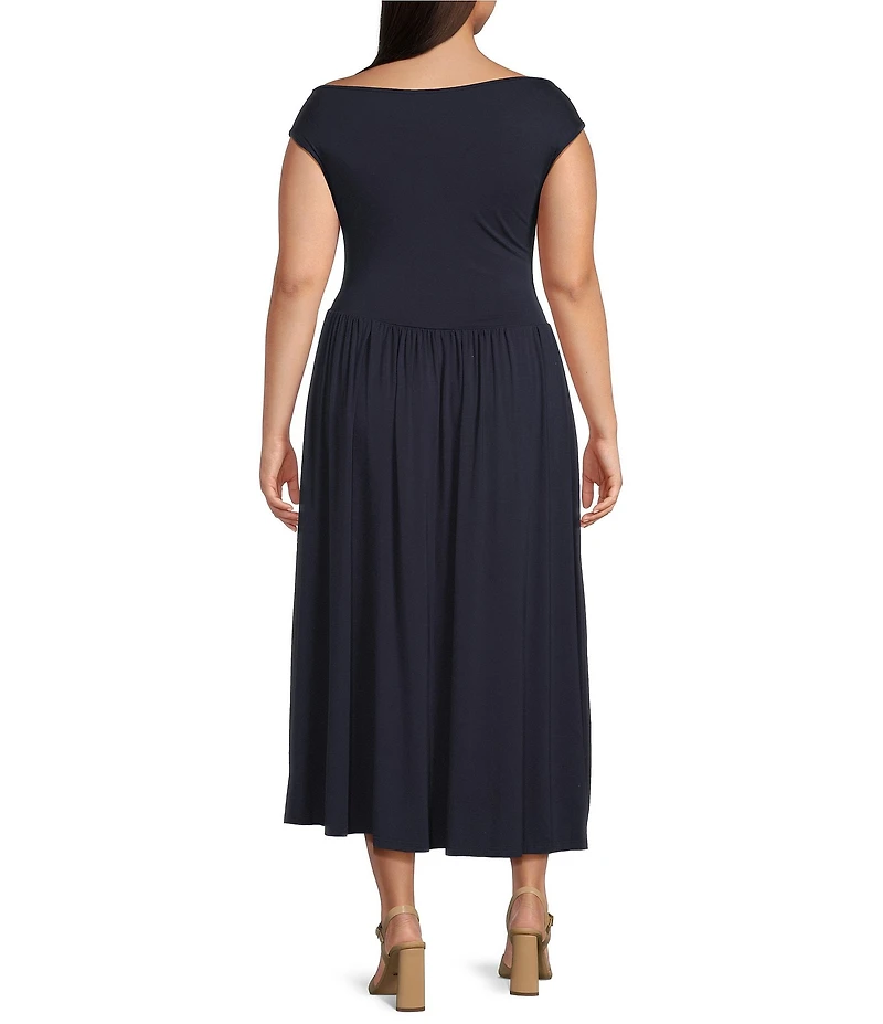 Lucy Paris Plus Sleeveless Larson Knit Midi Dress