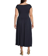 Lucy Paris Plus Sleeveless Larson Knit Midi Dress