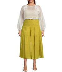 Lucy Paris Plus Tropez Smocked Skirt