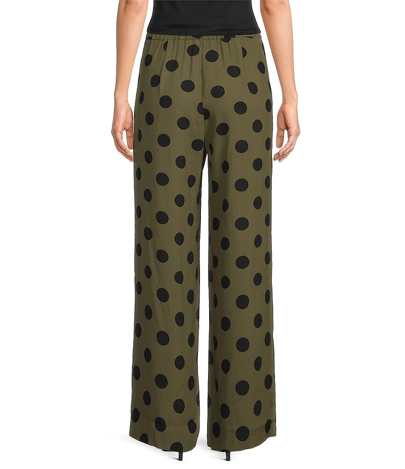 Lucy Paris Rue Polka Dot Printed Straight-Leg Coordinating Pants