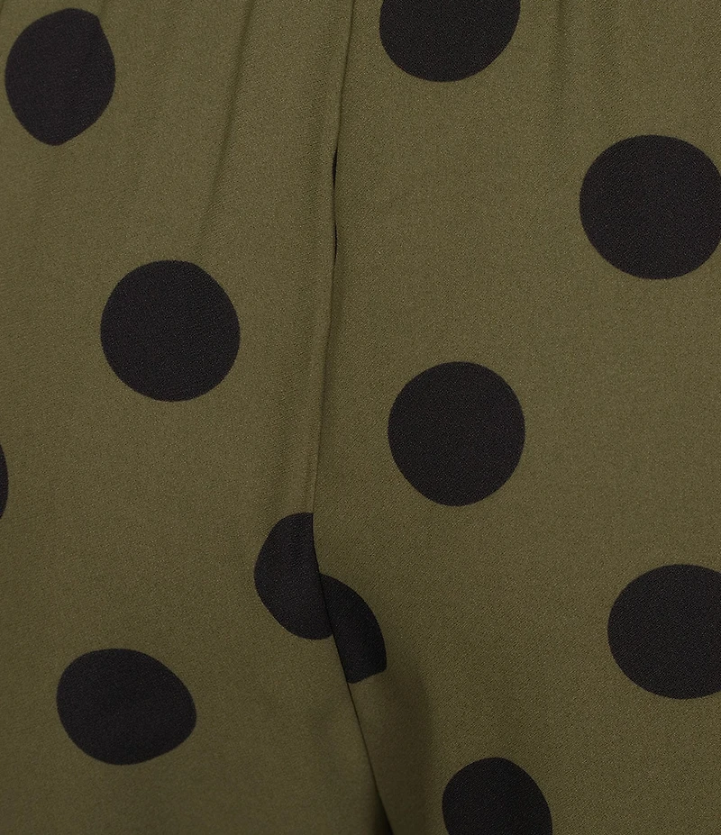 Lucy Paris Rue Polka Dot Printed Straight-Leg Coordinating Pants