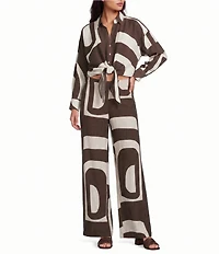 Lucy Paris Rue Printed Flare Leg Coordinating Pants