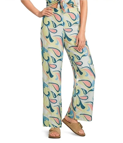 Lucy Paris Rue Printed Wide-Leg Coordinating Pants