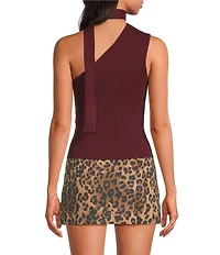 Lucy Paris Salem One Shoulder Sleeveless Knit Top