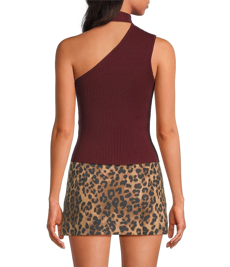 Lucy Paris Salem One Shoulder Sleeveless Knit Top