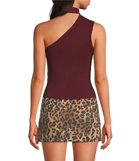 Lucy Paris Salem One Shoulder Sleeveless Knit Top