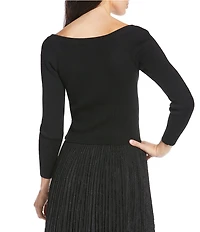 Lucy Paris Scout V-Neck Long Sleeves Button Front Knit Cardigan