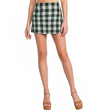 Lucy Paris Stanton Gingham Print Coordinating A-Line Mini Skirt