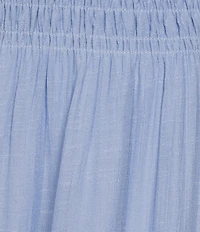 Lucy Paris Tropez Smocked Coordinating A-Line Midi Skirt
