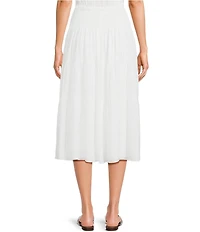 Lucy Paris Tropez Smocked Coordinating A-Line Midi Skirt