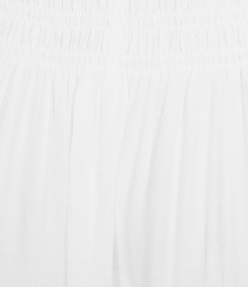 Lucy Paris Tropez Smocked Coordinating A-Line Midi Skirt