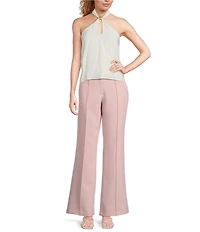 Lucy Paris Willa Satin Halter Neck Sleeveless Flowy Coordinating Top