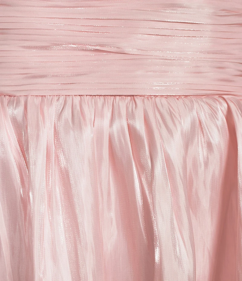 Lulus Bella Taffeta Tiered Sweetheart Strapless Neck Maxi Dress