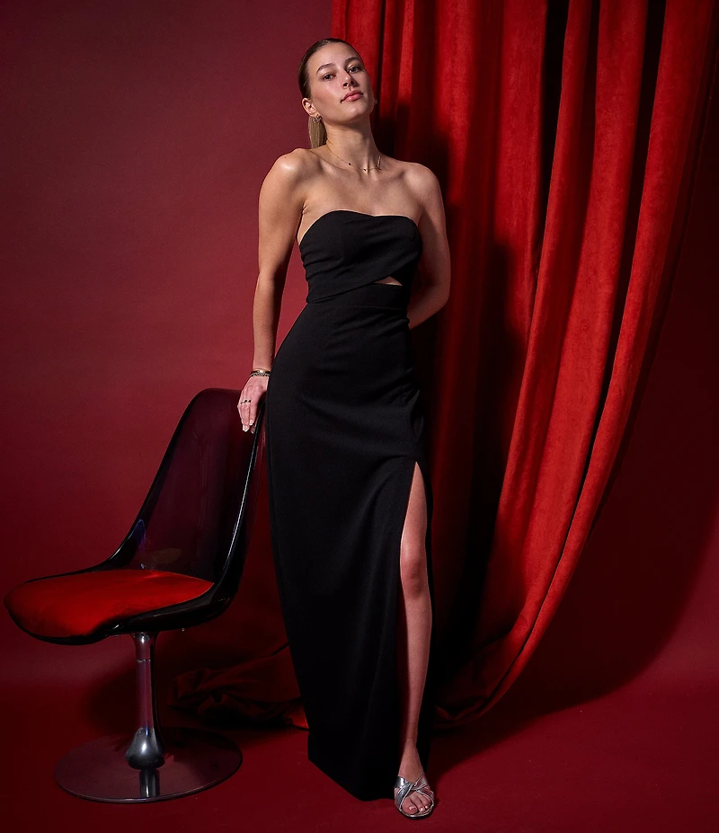 Lulus Extravagant Strapless Column Long Dress