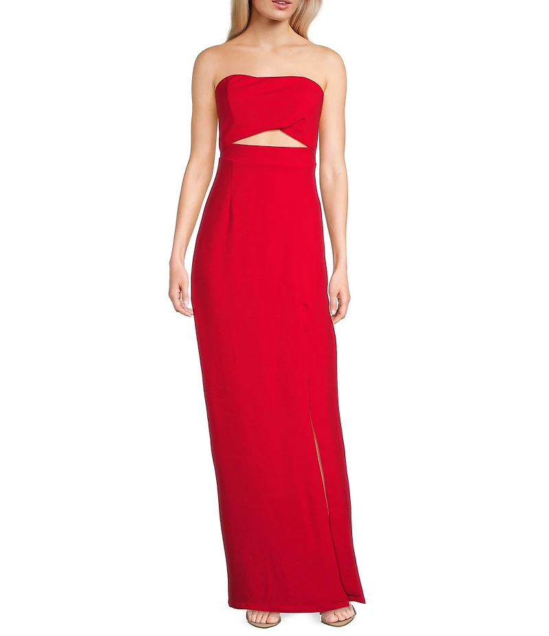 Lulus Extravagant Strapless Column Long Dress