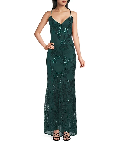 Lulus Fairbrook Sequin Long Dress