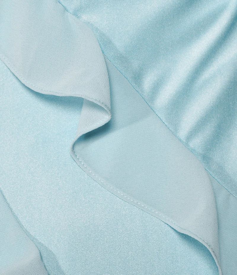 Lulus Freya Chiffon Strapless Neck Ruffle Maxi Dress