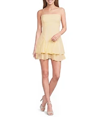 Lulus Lauren Layered Ruffle Chiffon Mini Dress