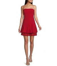 Lulus Lauren Layered Ruffle Chiffon Mini Dress