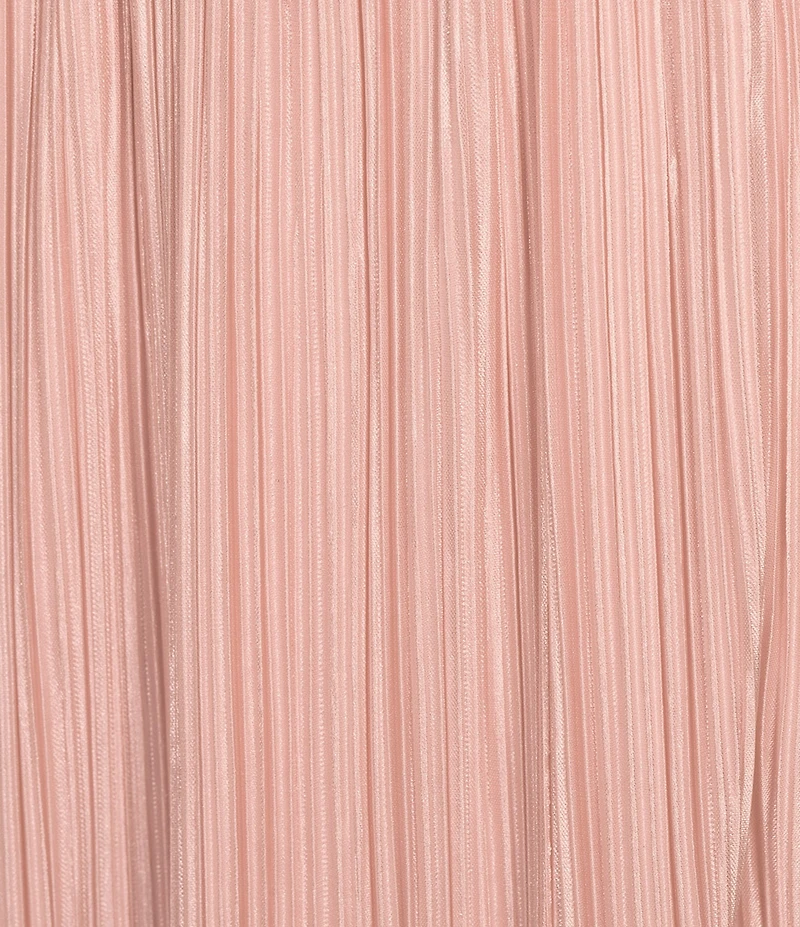 Lulus Majestic Strapless Cut-out Satin Plisse Long Dress