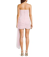 Lulus Mesh Strapless Bodycon Mini Dress