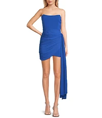Lulus Mesh Strapless Bodycon Mini Dress