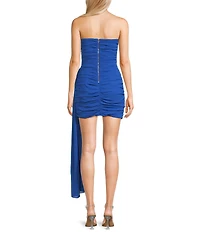 Lulus Mesh Strapless Bodycon Mini Dress
