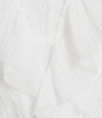 Lulus Nova Pleated V-Neck Sleeveless Ruffle Mini Dress