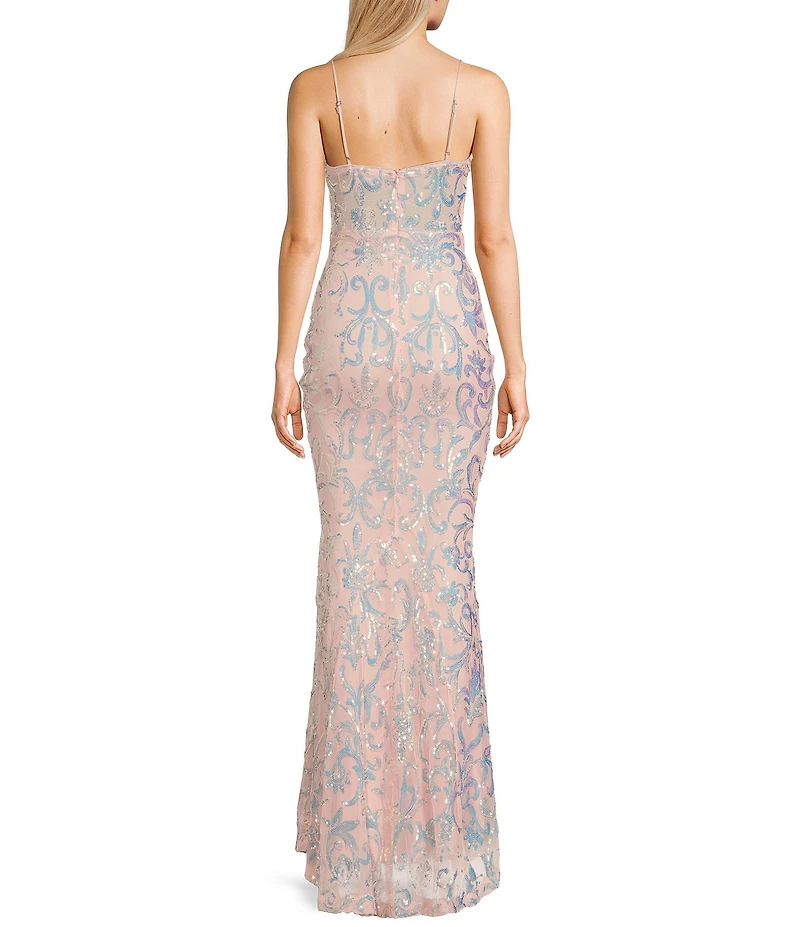 Lulus Paris Sequin Long Dress
