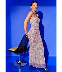 Lulus Paris Sequin Long Dress